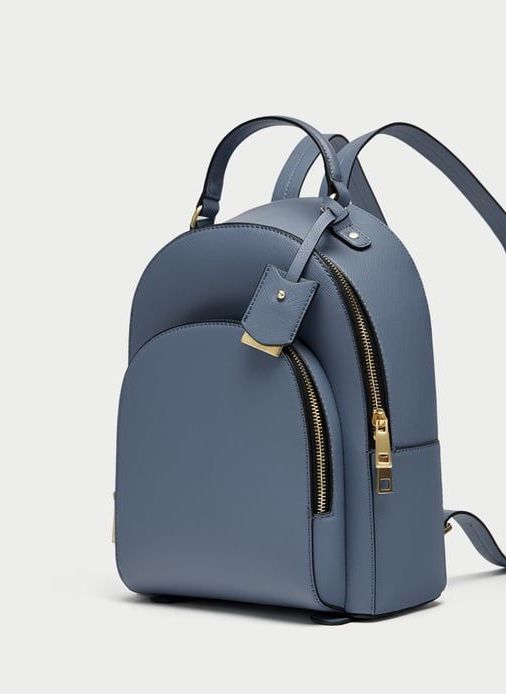 Sac à dos en cuir bleu