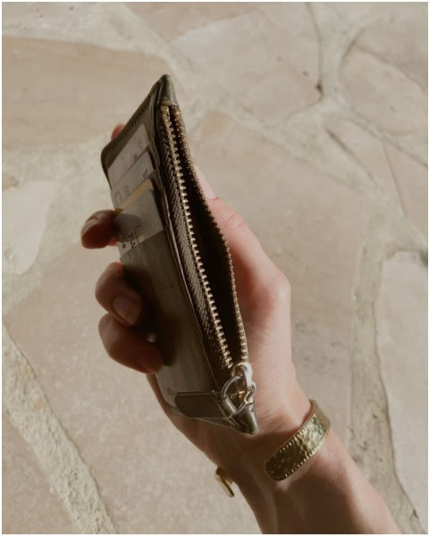 Portefeuille
cuir et daim